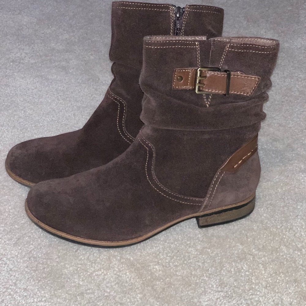 Earth Avani Brown Leather Boots Size US 9